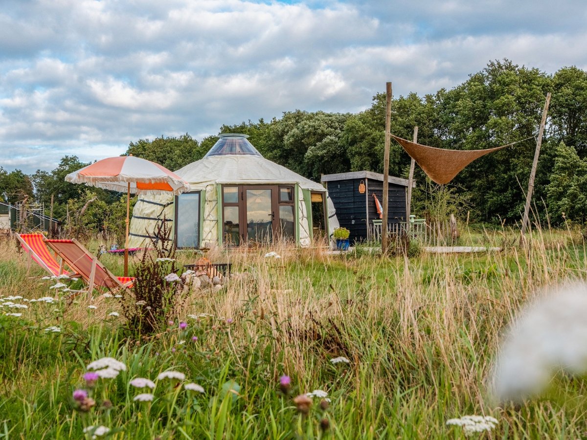 overnachten in een yurt