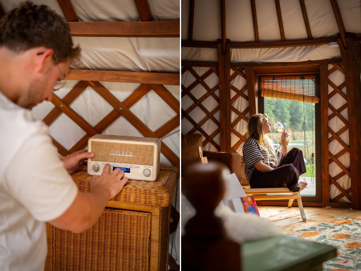 overnachten in een yurt