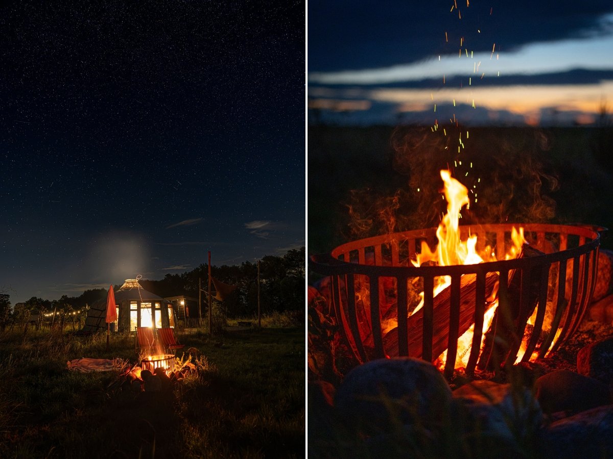 overnachten in een yurt