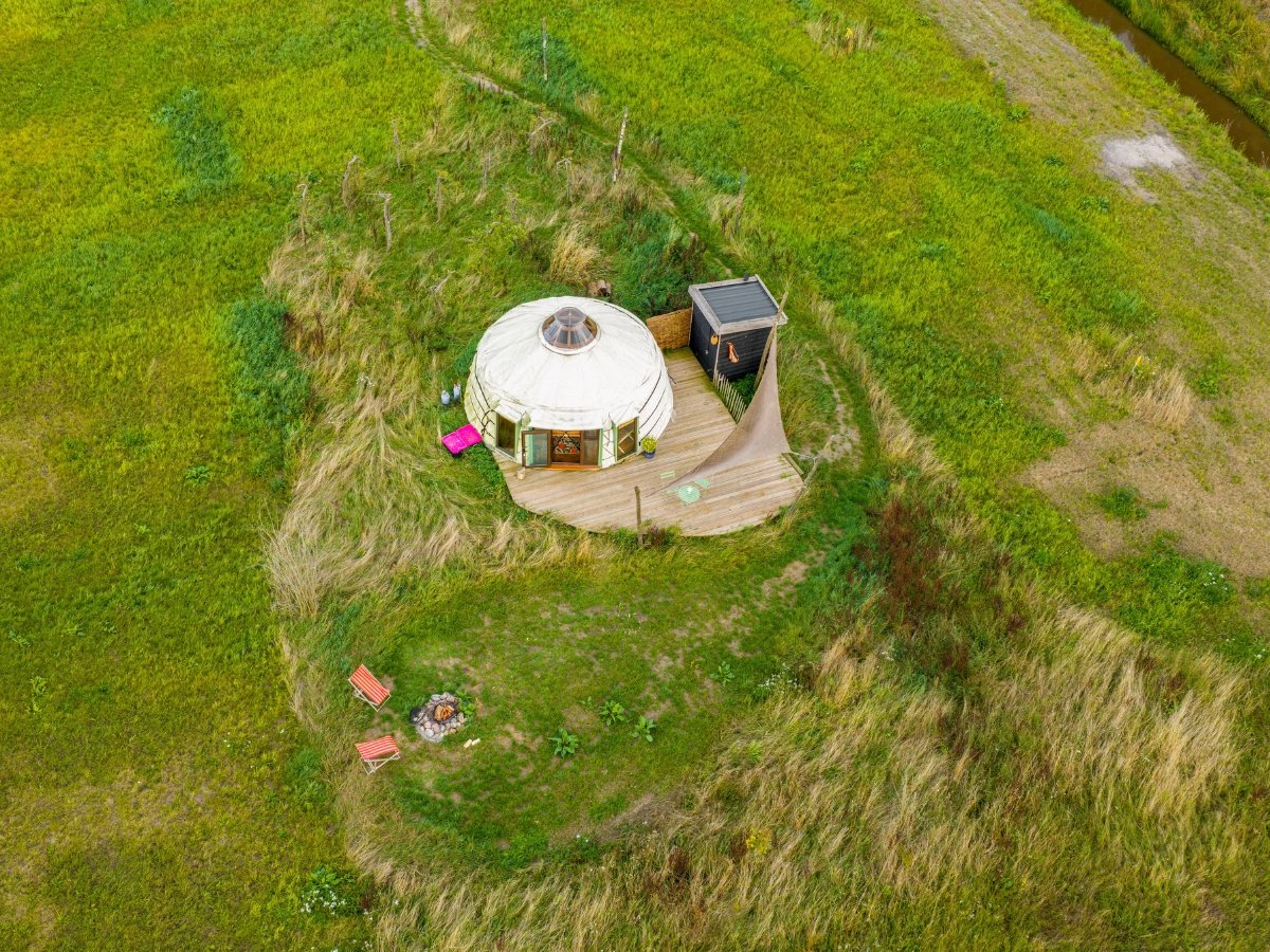 overnachten in een yurt